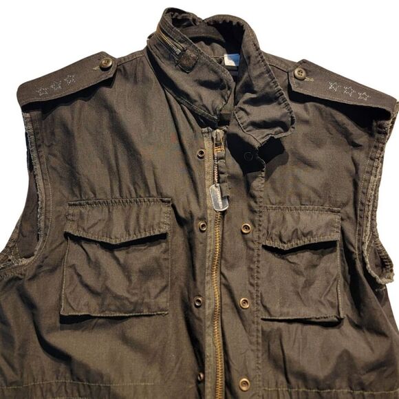 *RARE Vintage* FITIGUES SURPLUS Sleeveless Jacket Mens/Unisex M Military Grunge - Picture 1 of 16